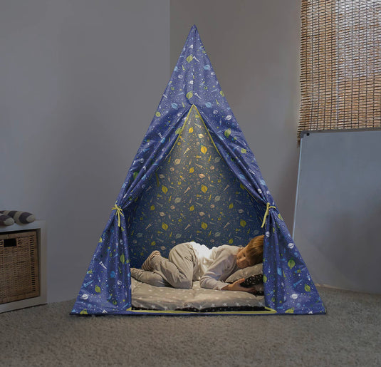 Teepee Play Tent For Kids Stars Rockets