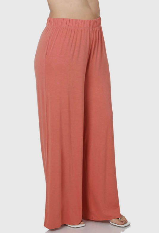 Ash Rose Wide Leg Pants with Pockets