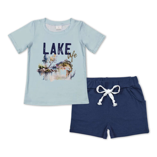 Outdoor Themed Boys Summer shorts sets