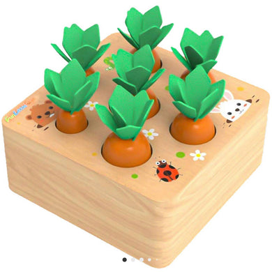 Educational Wooden Toys Carrots
Harvest Shape Size Sorting