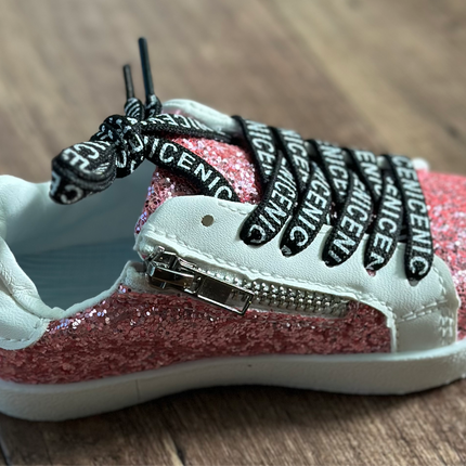 Hot Pink Glitter Sneakers