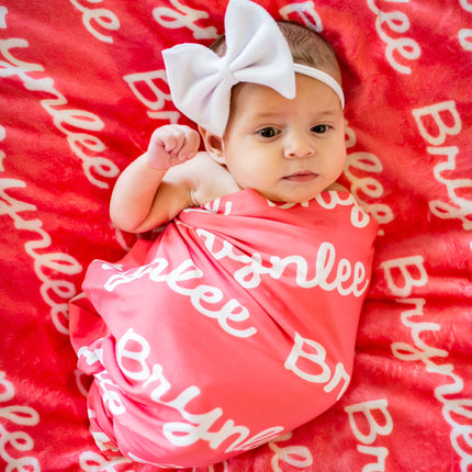Personalized Full Color Name Swaddle Blanket