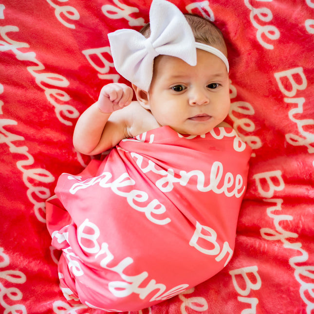 Personalized Full Color Name Swaddle Blanket