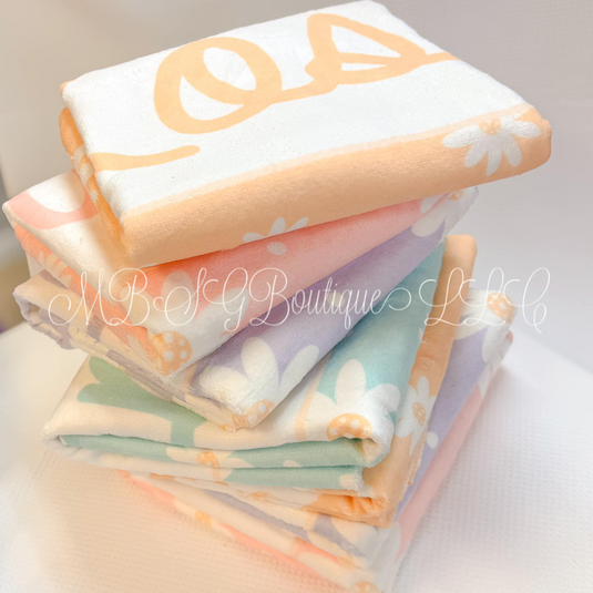 Personalized Daisy Towels