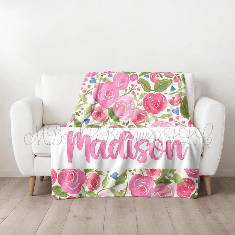 Load image into Gallery viewer, Summer Vibes Personalized Name Blankets
