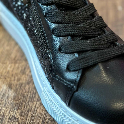 Black Star Glitter Sneakers