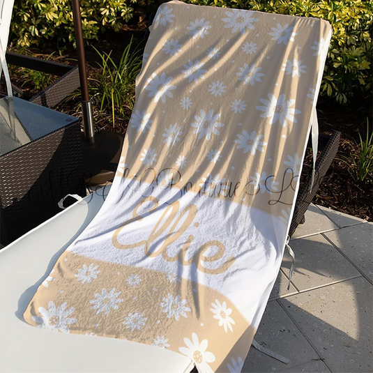 Personalized Daisy Towels