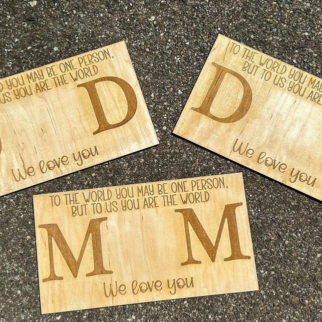 Mom & Dad 6x11 Handprint wood signs