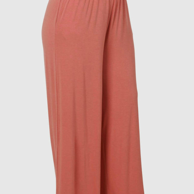 Ash Rose Wide Leg Pants with Pockets