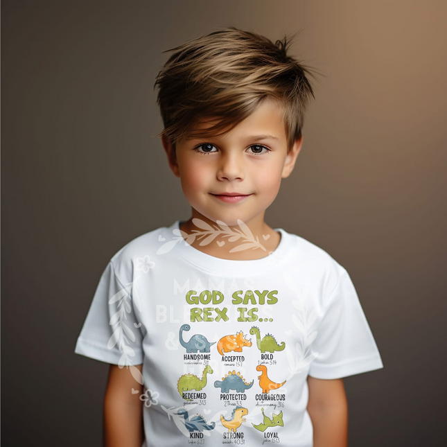 Dinosaur God Says shirt
