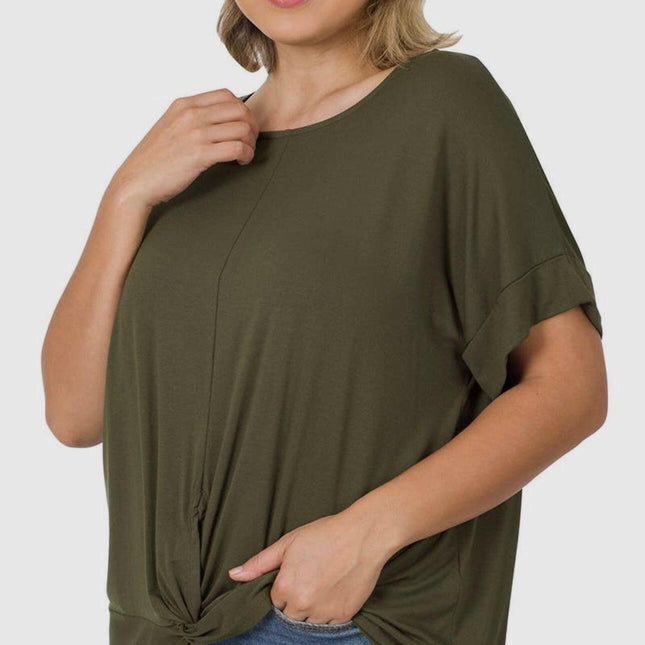 Rayon Span Crepe
Knot-Front Top