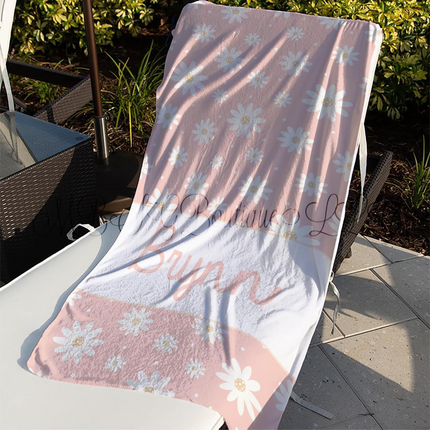Personalized Daisy Towels