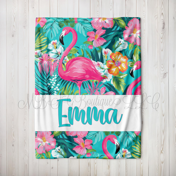 Summer Vibes Personalized Name Blankets