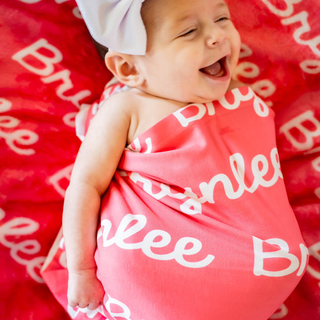 Personalized Full Color Name Swaddle Blanket