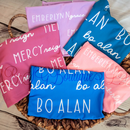 Font Duo Personalized Swaddles