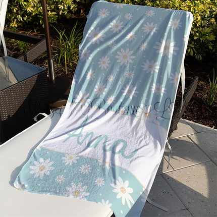 Personalized Daisy Towels