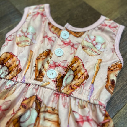 Baseballs & Bows Jumpsuit