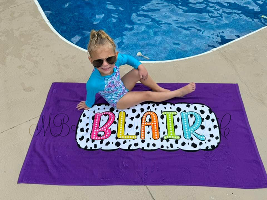 Black & White Spotted Towels