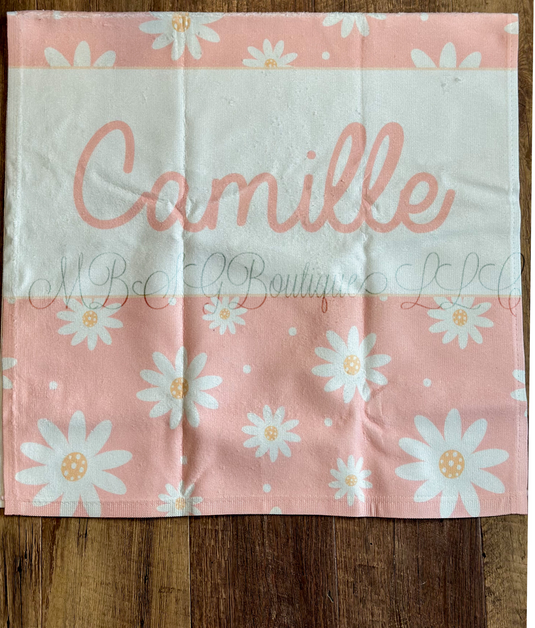Personalized Daisy Towels