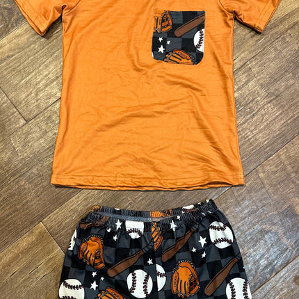 Checkered Baseball Summer Short Set
