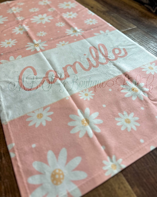 Personalized Daisy Towels