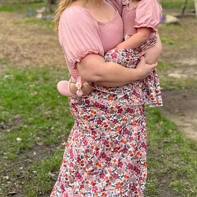 Mauve Spring Mama Mini Dress