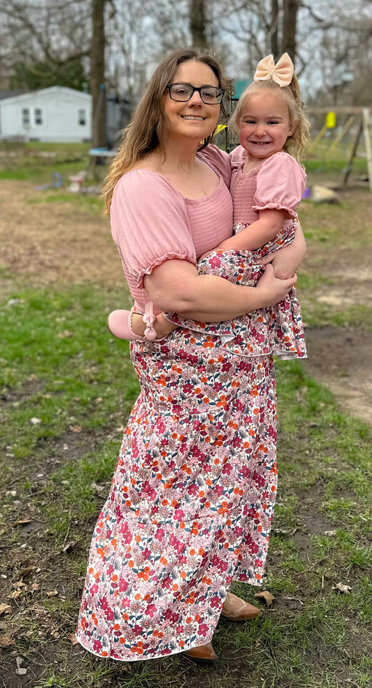 Mauve Spring Mama Mini Dress