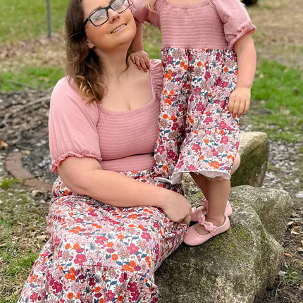 Mauve Spring Mama Mini Dress