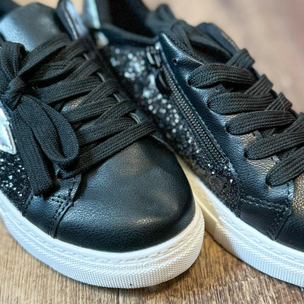 Black Star Glitter Sneakers