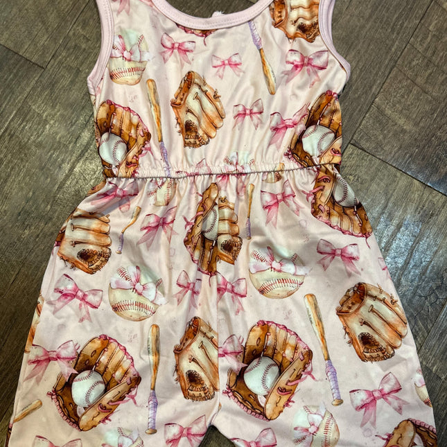 Baseballs & Bows Jumpsuit