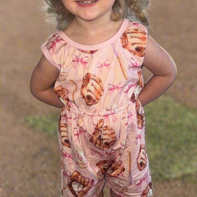 Baseballs & Bows Jumpsuit