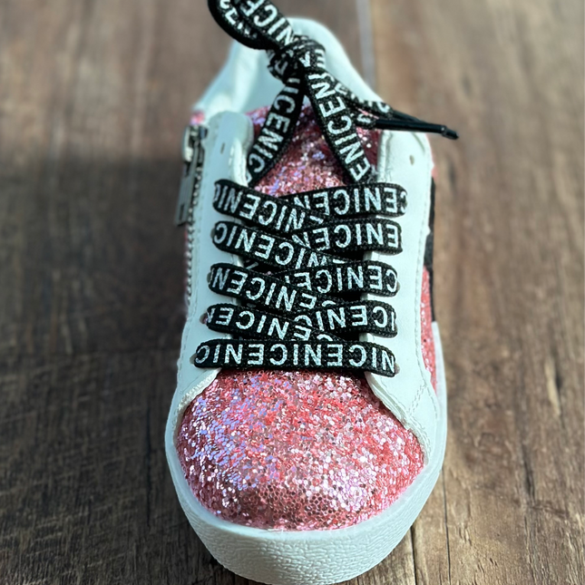 Hot Pink Glitter Sneakers