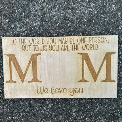 Mom & Dad 6x11 Handprint wood signs