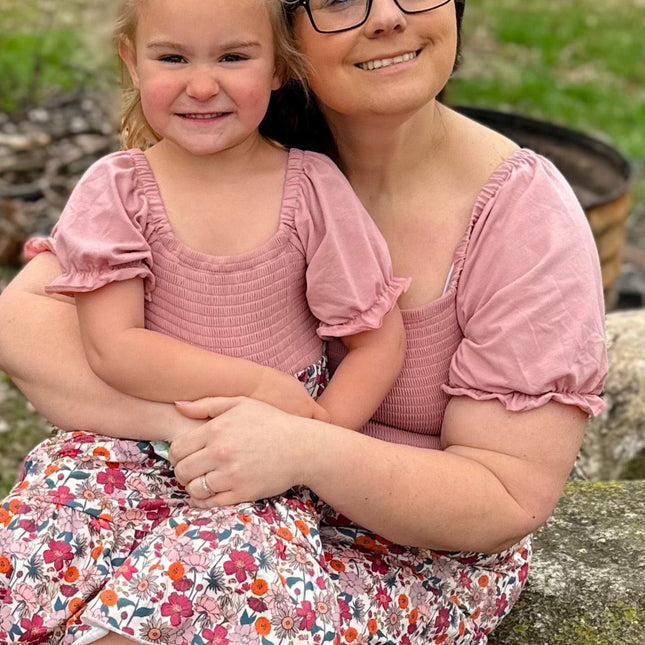 Mauve Spring Mama Mini Dress