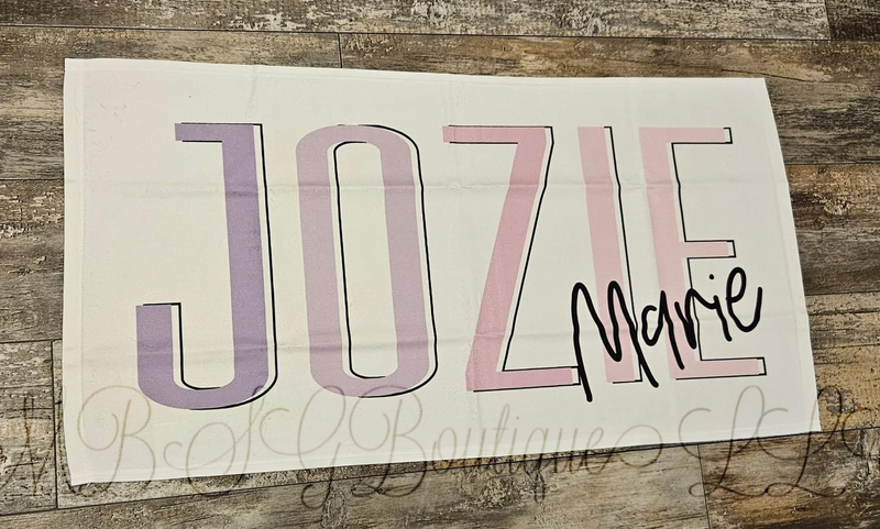 Load image into Gallery viewer, Multi-Color Outline Word Towel

