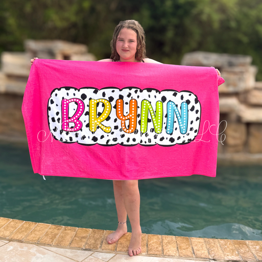 Black & White Spotted Towels