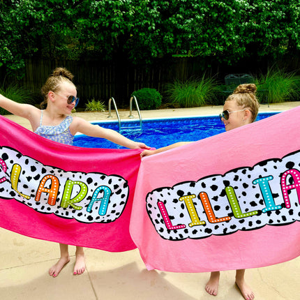 Black & White Spotted Towels