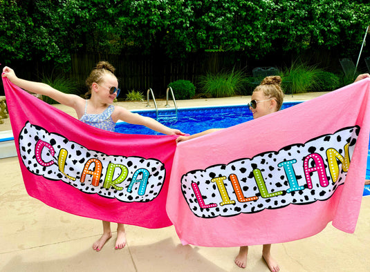 Black & White Spotted Towels