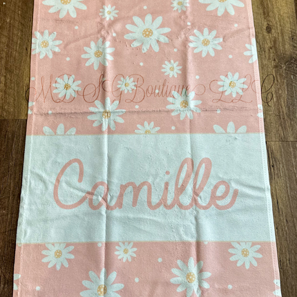 Personalized Daisy Towels