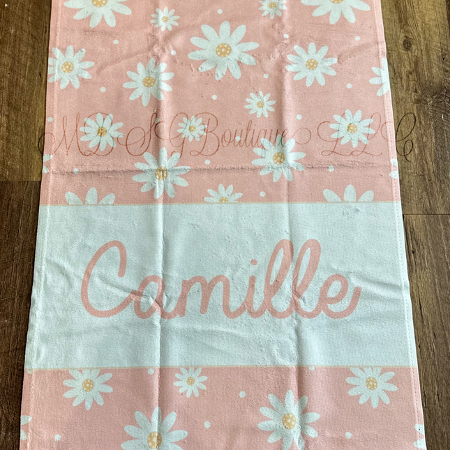 Personalized Daisy Towels