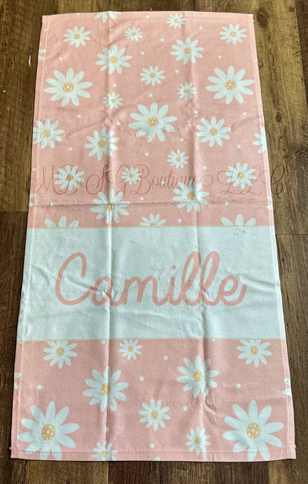 Personalized Daisy Towels