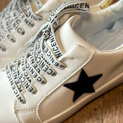 White Black Star Sneaker
