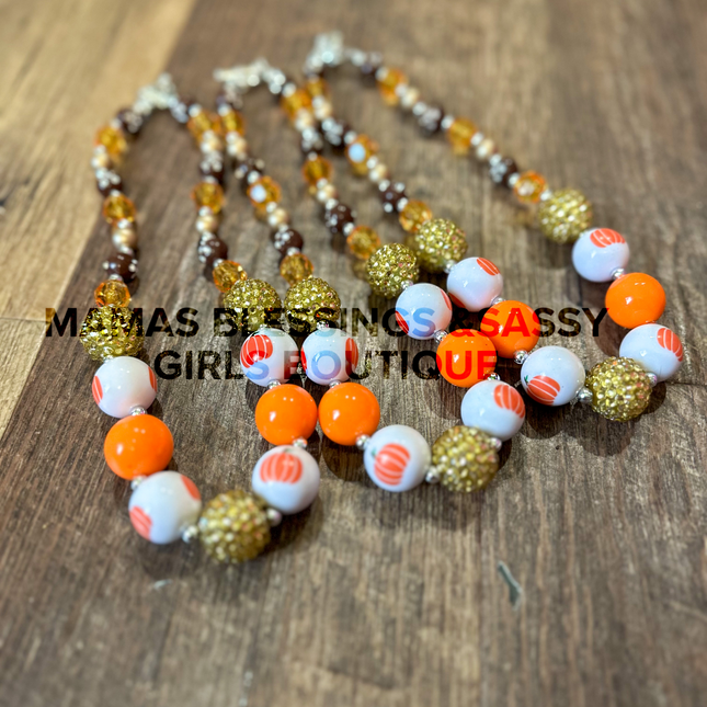 Gold and Pumpkins Necklace