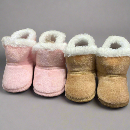 Faux Fleece & Fur Infant Shoes