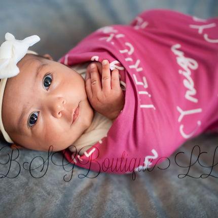 Font Duo Personalized Swaddles