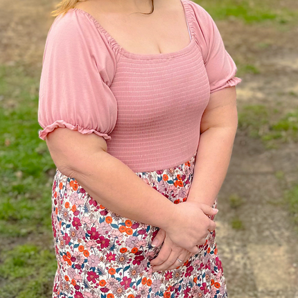 Mauve Spring Mama Mini Dress