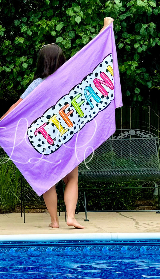 Black & White Spotted Towels