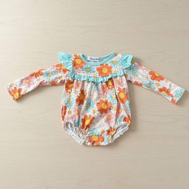 Longsleeve Flower romper
