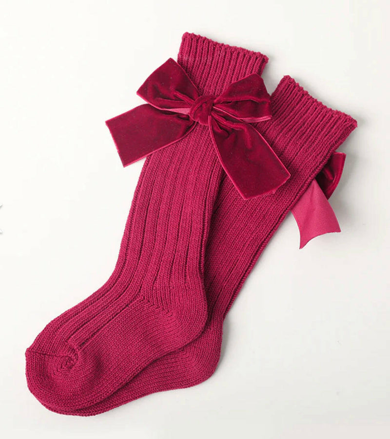Load image into Gallery viewer, Bow Knee High Socks
