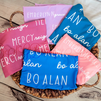 Two Fonts Personalized Swaddles
